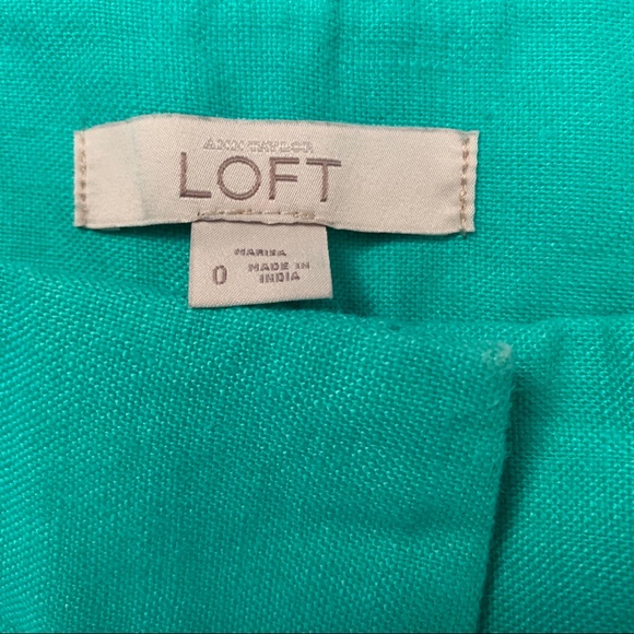 Turquoise LOFT shorts with embroidered details S 0 - Picture 3 of 4